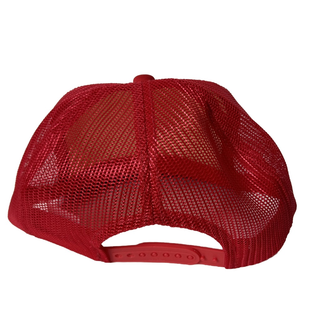 VTG Red & White Latimer County Sportsman Club Trucker Hat Snap Back Headwear Cap - Picture 3 of 6